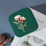 Custom Name Various Flowers Personalized Jewelry Box Jewelry Organizer for Bridesmaid Gifts Bridal Party Gifts Christmas Gifts