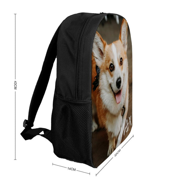 Custom Photo & Text 17inch Shoulder Backpack