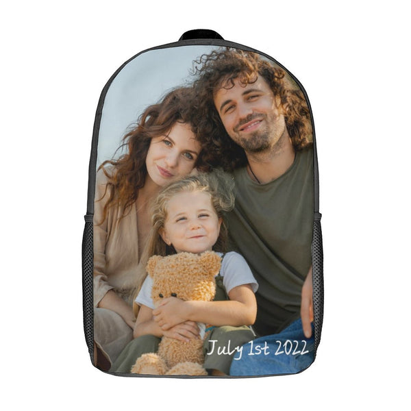 [Full Print Picture] Custom Photo & Text 17inch Shoulder Backpack