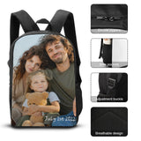 [Full Print Picture] Custom Photo & Text 17inch Shoulder Backpack
