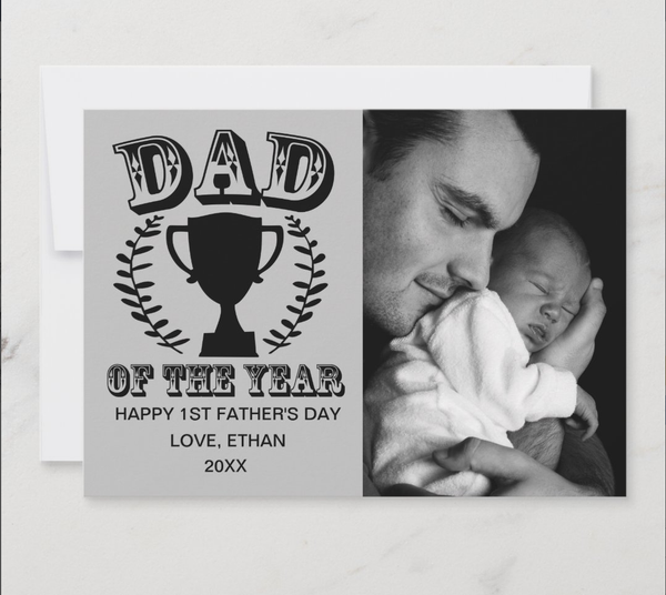 Happy First Father's Day Photo Card