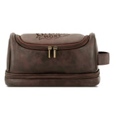 Custom Top Genuine Leather Handbag -  Toiletry Bag - Customizable Gift For Father
