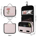 DIY Name Various Colors Personalized Birth Month Flower Portable Cosmetic Bag Toiletry Bag Fitness Travel Bag Best Gift for Friends and You