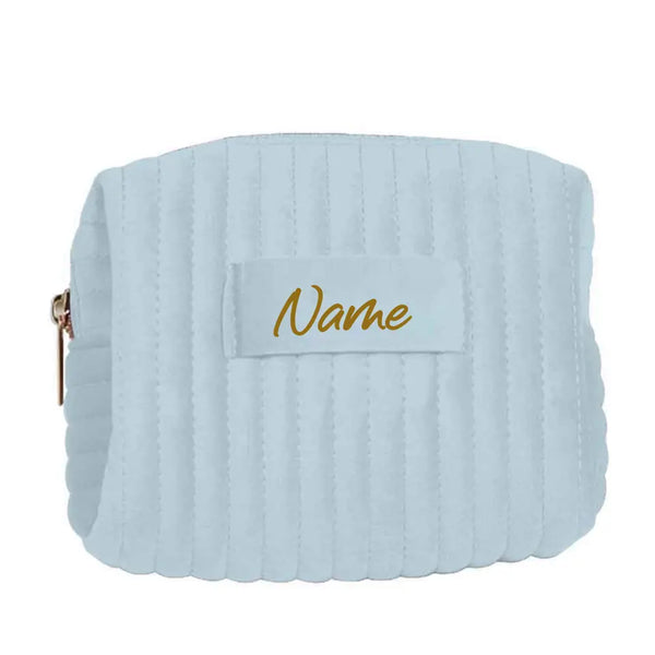 Custom Name Velvet Makeup Bag Personalized Travel Toiletry Cosmetic Bag Gift for Her Wedding Favors