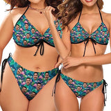Custom Face Bikini Personalized Face Swimsuits for Women Plus Size Bathing Suits