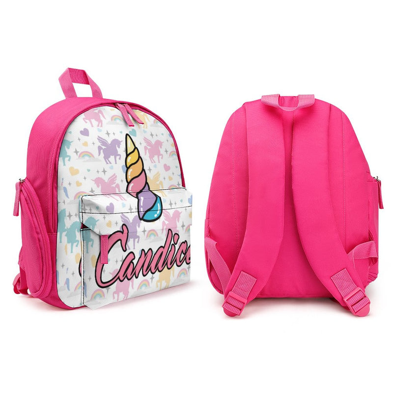 Custom Name or Text Horned Horse Personalized Kids Backpack School Bag Back To School Gifts