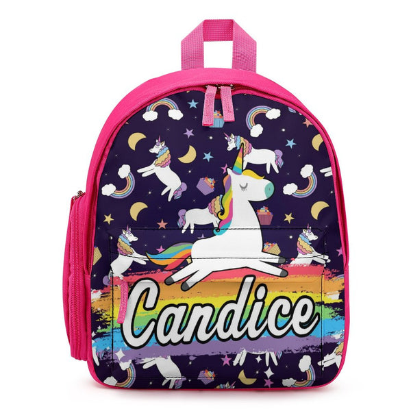 Custom Name or Text Horned Horse Personalized Kids Backpack School Bag Back To School Gifts