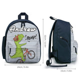 Custom Name or Text Funny Dinosaur Personalized Kids Backpack School Bag Back To School Gifts