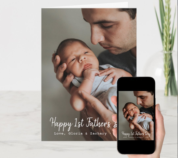 First Father's Day Photo Greeting Card