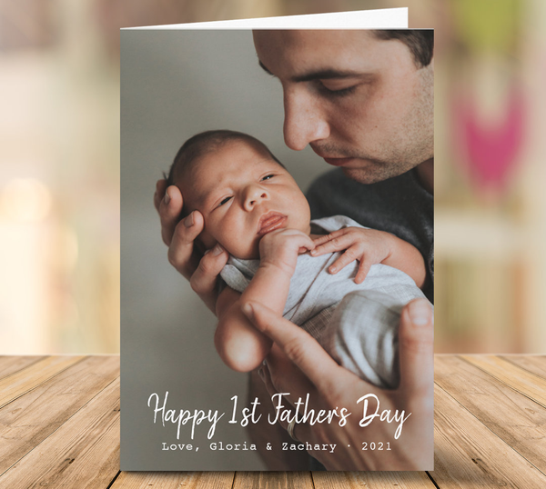 First Father's Day Photo Greeting Card