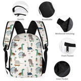 Custom Name&Text Dinosaur 3 in 1 Personalized School Backpack School Lunch Bag Pencil Case