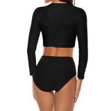 [Various Options]Custom Face Zipper Design Black Bikini Swimsuit Dress And Tankini Beach Outfits