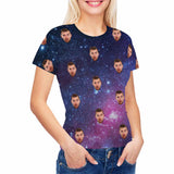 Custom Face Galaxy Women's T-shirt