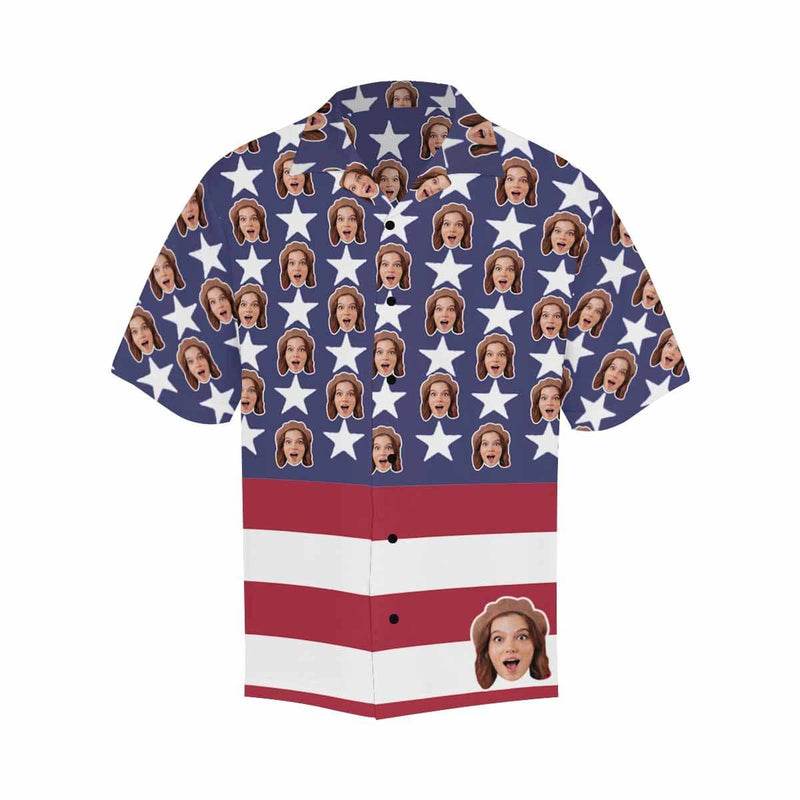 Hawaiian Shirt Custom Face Flag Men's Hawaiian Shirt