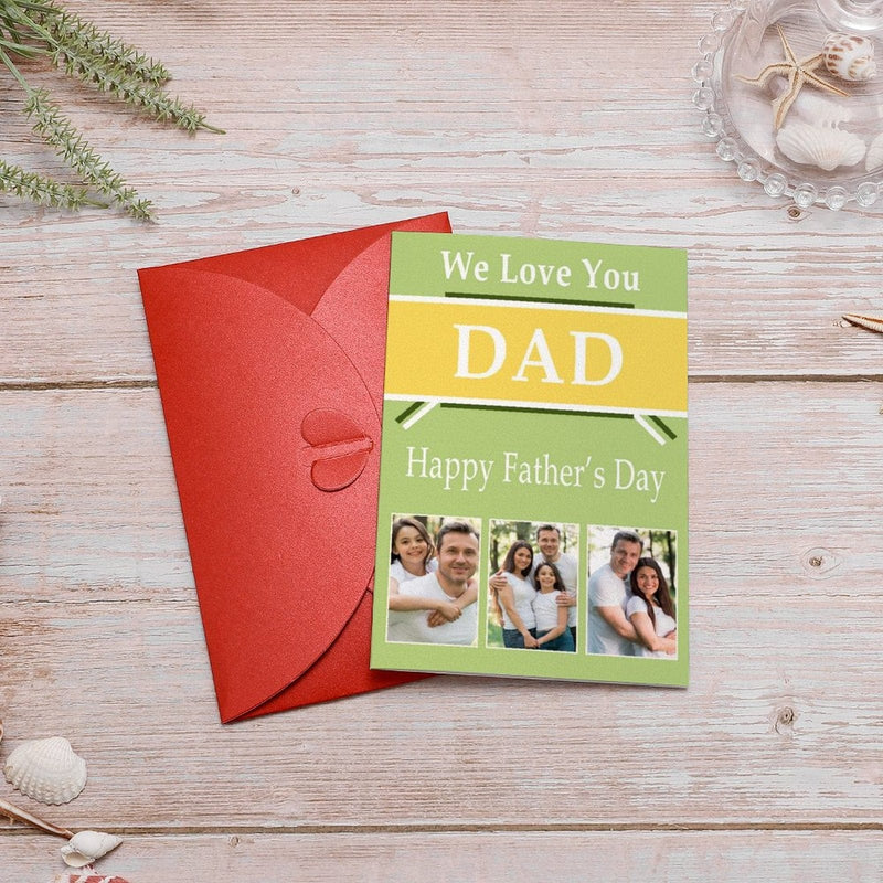 Custom Photo Beautiful Memories Father's Day From Son or Daughter Gift Card Anniversary Thanks For Yours Card