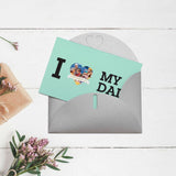 Custom Photo I Love You Father's Day From Son or Daughter Gift Card Anniversary Thanks For Yours Card