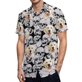 Hawaiian Shirt Custom Pet Photo Skull Short-Sleeve Hawaiian Shirt