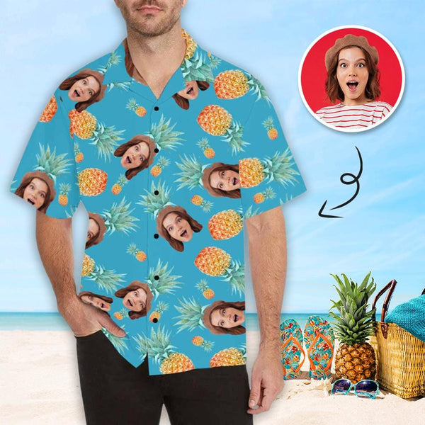 Hawaiian Shirt Custom Face Fruit Men's All Over Print Hawaiian Shirt