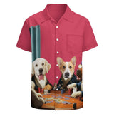 Hawaiian Shirt Custom Pet Photo Dog Poker Short-Sleeve Hawaiian Shirt