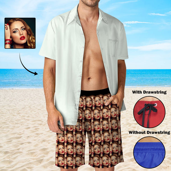 Custom Face All You Personalized Photo Men's All Over Print Casual Shorts