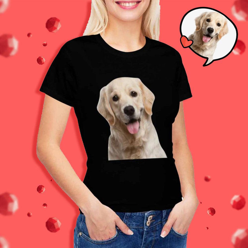 Custom Photo Love Pets Women's T-shirt