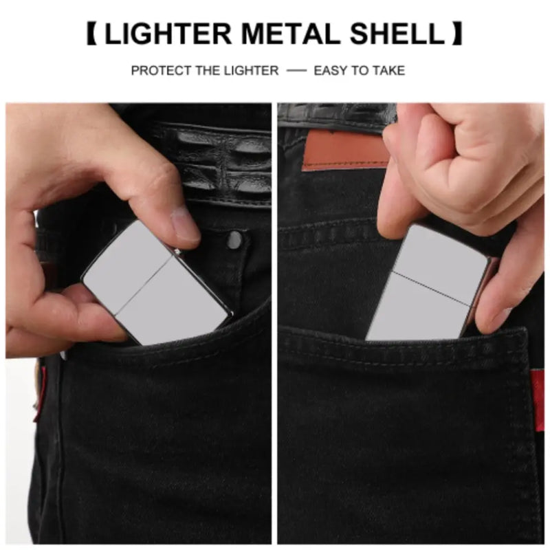 [Free Shipping] Custom Name and Initials Metal Single-Sided Printing Lighter Housing Father's Day Gift
