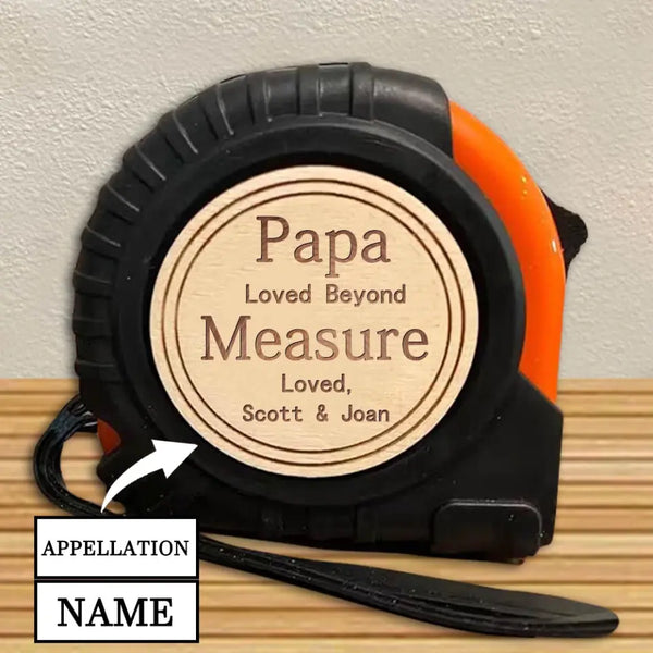Custom Name Tape Measure Gift for Father's Day