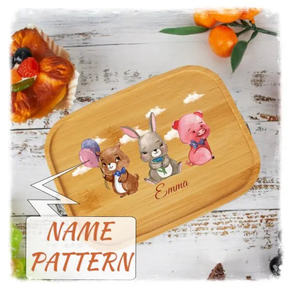 Custom Kid's Lunch Box With Name Engraving Animal-Themed Children's Lunch Box Gift For Children Back To School Gift