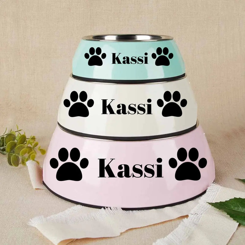 Personalized Stainless Steel Pet Bowl with Name Easy to Clean Pet Gifts