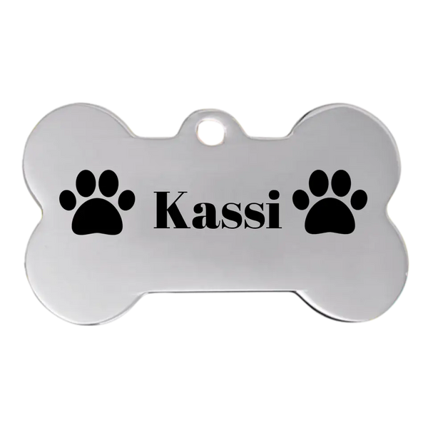 Custom Dog Name Tag Two Sizes And Colors Double-sided Printing Pet Gift