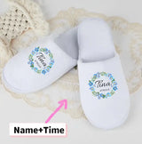Custom Name&Time Matching Slippers Bridal Slippers Personalized Slippers For Wedding Gifts