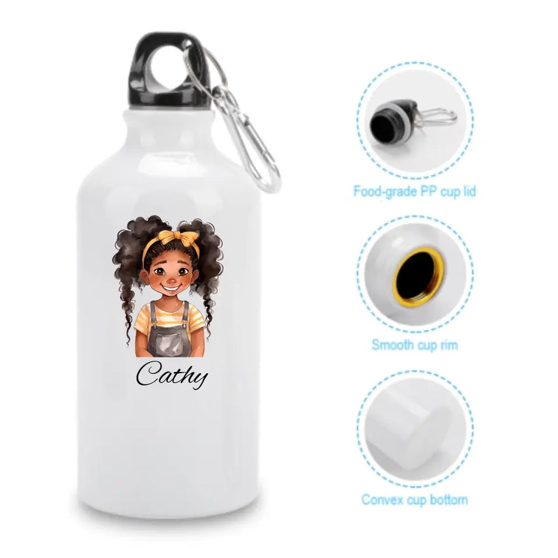 Custom Name Denim Fashion Boy and Girl Children Back to School Water Bottle 400ml Portable Water Bottle