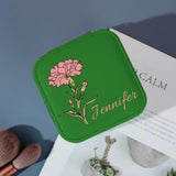 DIY Name Various Colors Personalized Birth Month Flower Jewelry Box