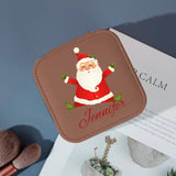 Custom Name Christmas Gift Personalized Leather Jewelry Box Travel Jewelry Case Best Gifts For Her