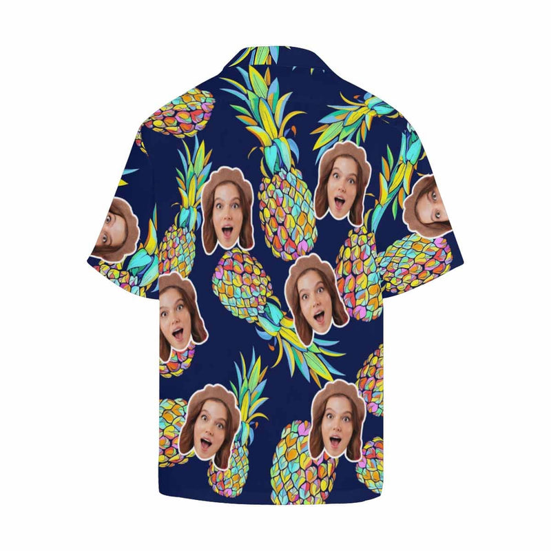 Hawaiian Shirt Custom Face Pineapple Men's All Over Print Hawaiian Shirt