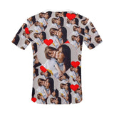 Custom Photo Love Heart Men's T-shirt