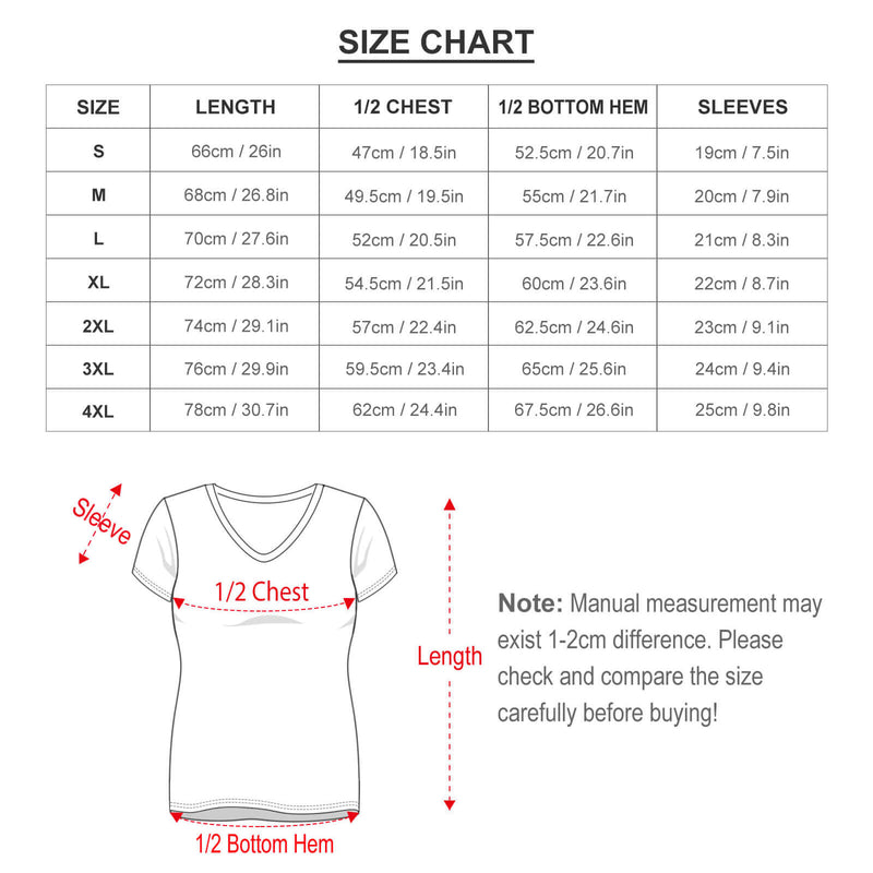 #Plus Size V Neck T-shirt Can Custom 5 Photos Design Your Own T shirt