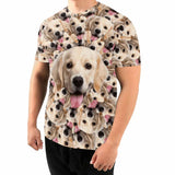Custom Face Spin Dog Men's T-shirt