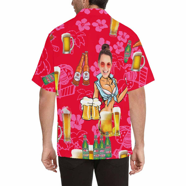 Hawaiian Shirt Custom Face Beer Men's Hawaiian Shirt