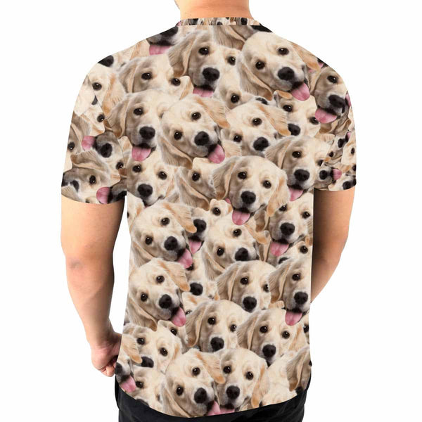 Custom Face Spin Dog Men's T-shirt