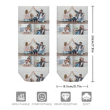 Custom Photo Low Cut Ankle Socks With Family Pictures White Background