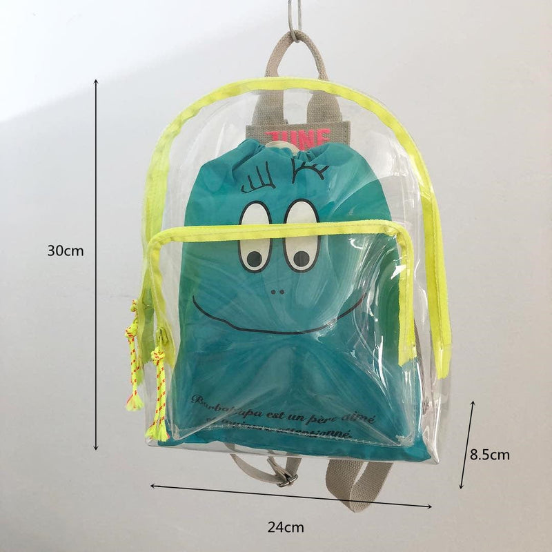 [Letters are limited to 9]Custom Name Cute Jelly Bag Baby PVC Transparent Backpacks Kindergarten Schoolbag Beach Swimming Kids Children Girls Boys