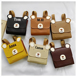 Custom Name Personalized Toddler Bear Bag Children's Mini School Bag Cute Animal Crossbody Bag