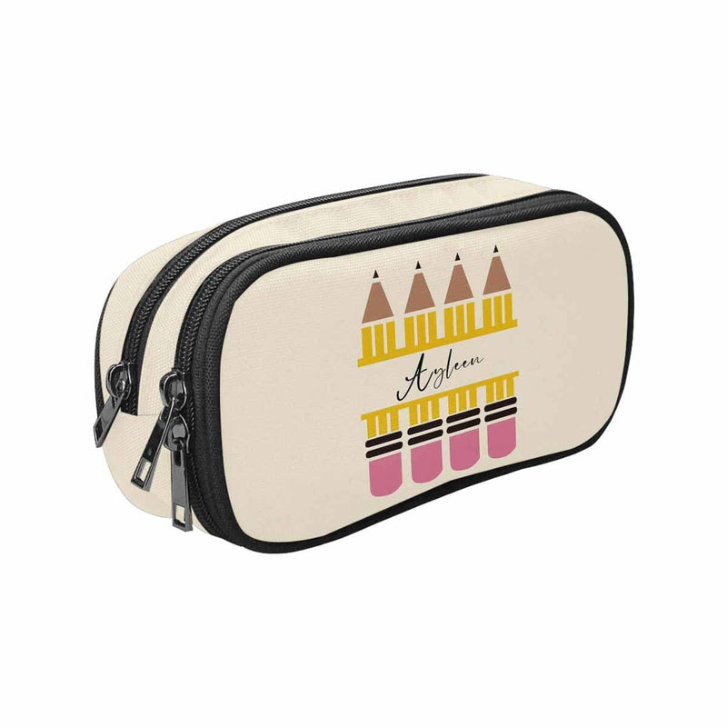 Custom Name Colorful Pencil Simple Design Back To School Pencil Pouch