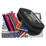 Custom School Name & Face Black Back To School Pencil Pouch