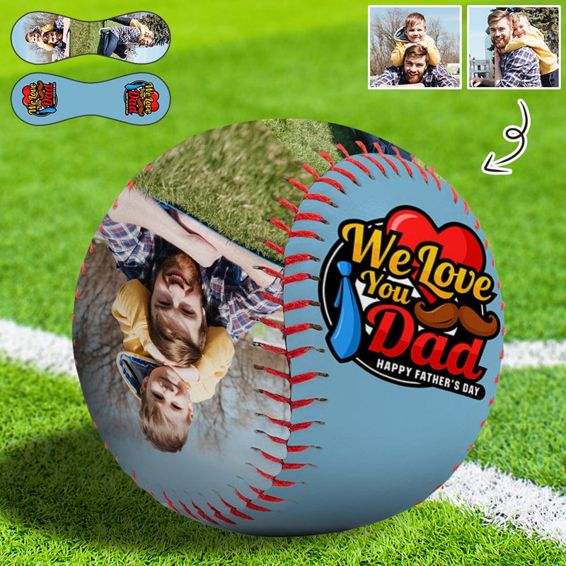 Custom Photo Happy Father's Day Baseball Personalized Baseball Gift