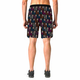 Custom Face Colorful Love Men's Elastic Beach Shorts