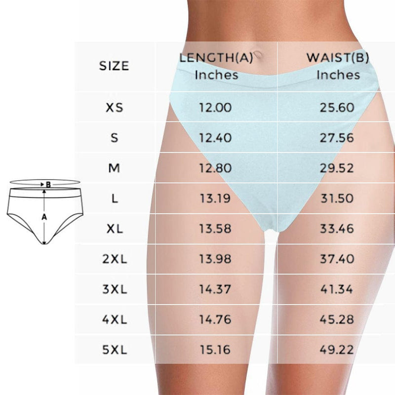 High Waisted High Cut Bikini Bottom-Custom Seamless Face Personalized Bikini Swimsuit Bottom