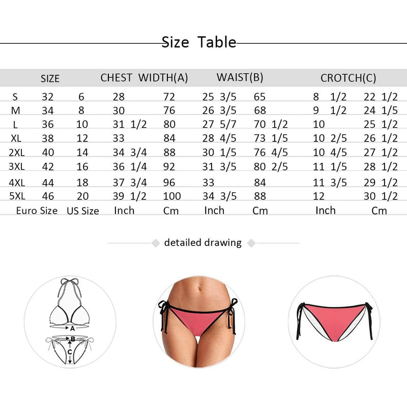Side Tie-Custom Boyfriend Face Smash Personalized Bikini Swimsuit Bottom Gift for Girlfriend or Wife