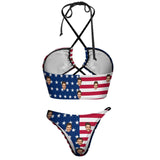 Customized American Flag Bikini Personalized Face Bikini Women's Swimwear Bachelor Party Birthday Gifts For Women